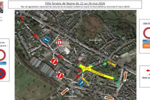 Plan signalisation pour fête locale Beyne-Heusay