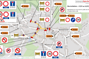 Plan circulation fête de Bellaire