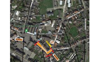 Plan de déviation de la deuxième partie de la phase 1